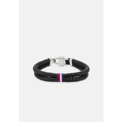 Afbeelding van Tommy Hilfiger Armband black/silvercoloured, Heren, Maat: One Size, Black/silver coloured