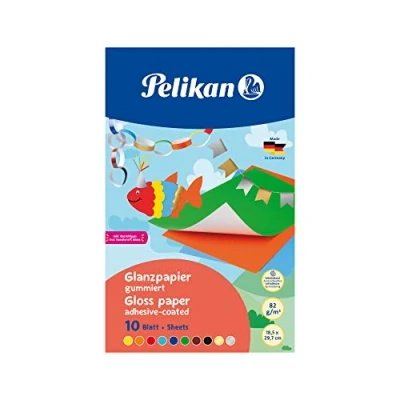 Afbeelding van Pelikan, Doe het zelf papier, Glanzend papier gegomd (150 g/m², 10 x)