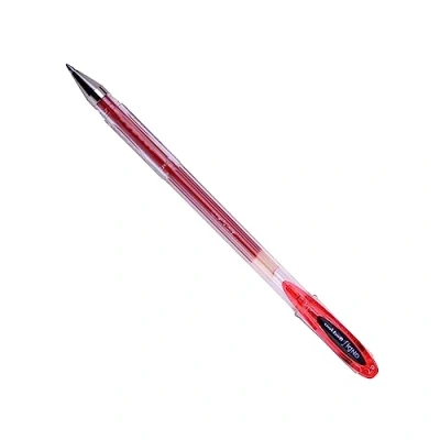 Afbeelding van Liquid ink ballpoint pen Uni Ball Rollerball Signo Basicos UM 120 Rood 12 Stuks