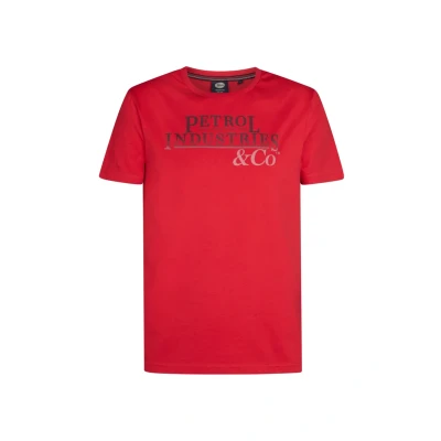 Afbeelding van Petrol Industries Heren Artwork T shirt Rawlins Rood Maat XXL