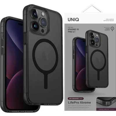 Afbeelding van UNIQ LifePro Xtreme iPhone 15 Pro Max 6.7 hoesje Magclick Opladen grijs/vorstrook