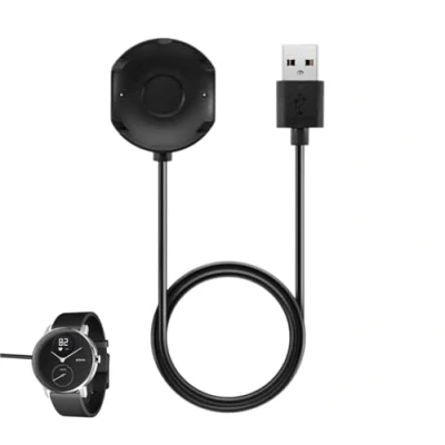 Afbeelding van Panlouting Vervangende USB oplader, 100 cm, magnetische oplaadkabel, compatibel met Nokia Steel HR/Withings Hybrid smartwatch