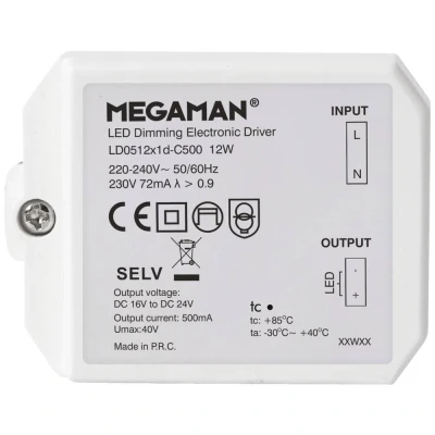 Afbeelding van Megaman Rico LED driver 12 W 500 mA 16 24 V Dimbaar 1 stuk(s)