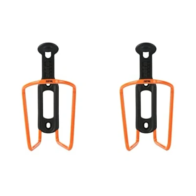 Image de ZEFAL Pack Alu Plast 124 de Deux Porte Bidons Velo Gourde en Aluminium pour Tout Type Léger et Robuste Orange