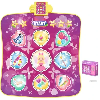 Image de VEVOR Tapis de Danse Enfants Jeu pour 1 Joueur Filles Garçons 3 Ans et Plus
