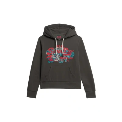 Afbeelding van Superdry Tokyo Vintage LOGO Graphic Hoodie, Dames, Maat: 40, black