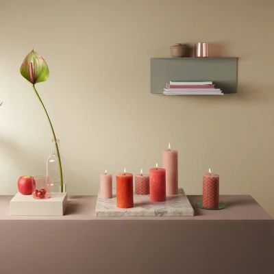 Afbeelding van Rustiek stompkaars 80/68 Ash Rose Bolsius