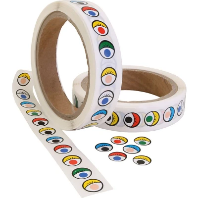 Afbeelding van Stickers Sticker Ogen Zelfklevend Diverse Kleuren 2000 stuk