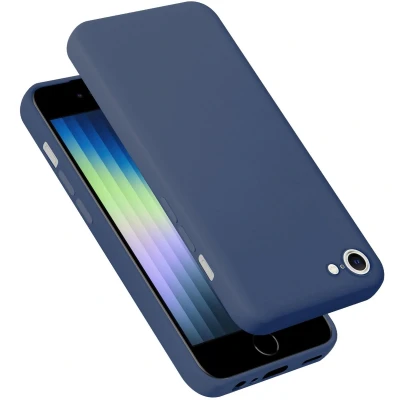 Afbeelding van Cadorabo Hoesje geschikt voor iPhone SE4 in LIQUID BLAUW Beschermhoes gemaakt van flexibel TPU silicone Case Cover
