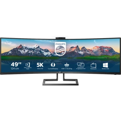 Afbeelding van Philips Brilliance P line 499P9H LED monitor Energielabel G (A G) 124 cm (48.8 inch) 5120 x 1440 Pixel 32:9 5 ms USB 3.2 Gen 2 (USB 3.1), C, HDMI,