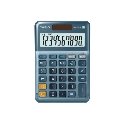 Image de Calculatrice de bureau Casio MS 100EM Bleu