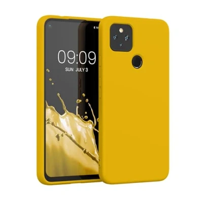 Afbeelding van kwmobile telefoonhoesje geschikt voor Google Pixel 4a 5G Hoesje smartphone Back cover in stralend geel