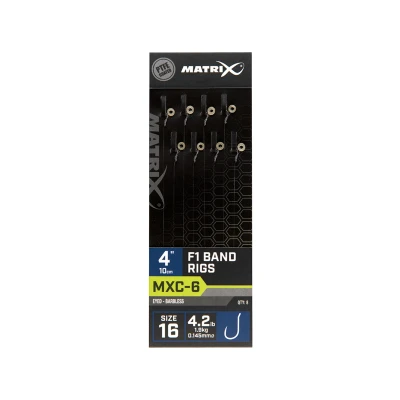 Image de Matrix Bas De Ligne MXC 6 F1 Band 10cm Oeillet Sans Ardillon (8 pcs) Maat : Haak 14 0.145mm