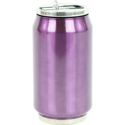 Afbeelding van YK Design Thermoskan &quot;Paars&quot; 280ml 13cm, isoleerdoos, dubbelwandig, roestvrij staal, siliconen afdichting, BPA vrij 1286 7672P