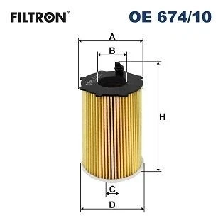 Afbeelding van FILTRON OE 674/10 Oliefilter Filter insert KIA: SORENTO 3, HYUNDAI: Santa Fé IV, Grand