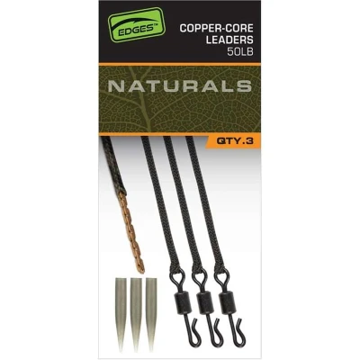 Afbeelding van Fox Edges Naturals Copper Core Leaders (3 pcs) 50lb