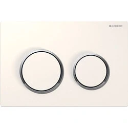 Afbeelding van Geberit Kappa21 bedieningsplaat, voor 2 toets spoeling, ringen chroom