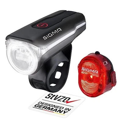Afbeelding van Sigma AURA 60 / Nugget Set Koplamp LED werkt op een accu Zwart