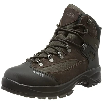 Afbeelding van Aigle Huntshaw MTD Veterboots, Heren, Maat: 45, Dark brown Leer/ synthetisch