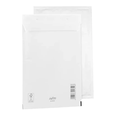 Afbeelding van 100 stuks bubbelenveloppen verzendenveloppen Bantex D4 (200 x 275 mm) 14/D met zelfklevende sluiting wit