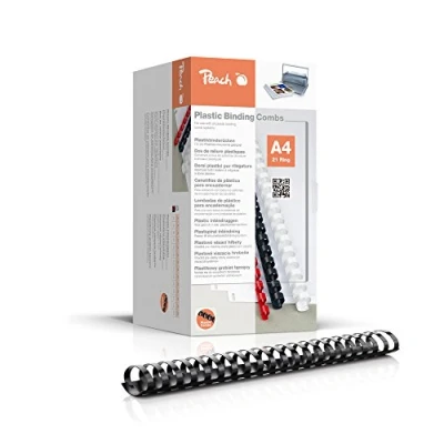 Afbeelding van Peach PB444 02 50 nietbinders, DIN A4, 440 pagina&#039;s, zwart