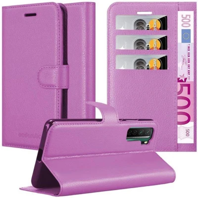 Afbeelding van Cadorabo Hoesje geschikt voor Huawei NOVA 7 SE in MANGAAN PAARS Beschermhoes met magnetische sluiting, standfunctie en kaartvakje Book Case Cover Etui