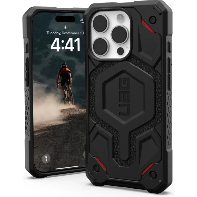 Afbeelding van Urban Armor Gear Monarch Pro Hoesje geschikt voor Apple iPhone 16 Compatibel met MagSafe Back Cover Kevlar Zwart