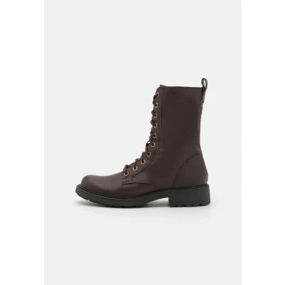 Afbeelding van Clarks ORINOCO2 Style Veterboots, Dames, Maat: 39.5, Dark brown Leer