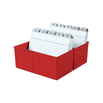 Image de Han 976 17 boîte à fiches en plastique pour env. 400 a6 165 x 128 96 mm (rouge)