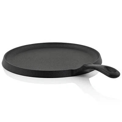 Afbeelding van BBQ Toro pannenkoekenpan van gietijzer, Ø 26 cm, voor barbecue, zwart, al gebakken en geschikt inductie, pannenkoeken, grillpan