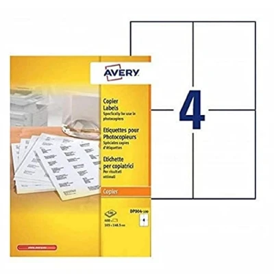 Afbeelding van Etiket Avery DP004 100 105x149mm wit 400stuks