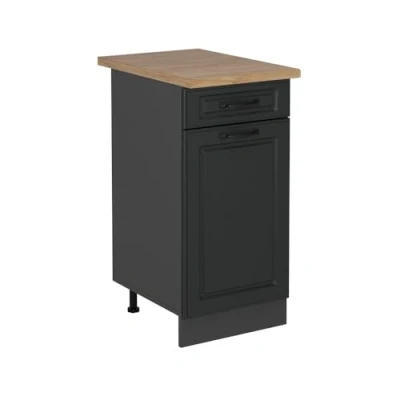 Afbeelding van Vicco Keukenonderkast R Line, Antraciet landhuis/Antraciet, 40 cm , WB Eik