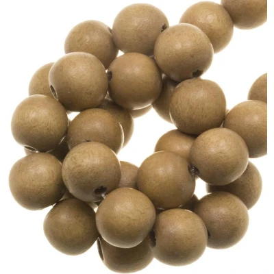 Afbeelding van Houten Kralen Vintage Look (12 mm) Bengal Grass (70 stuks)