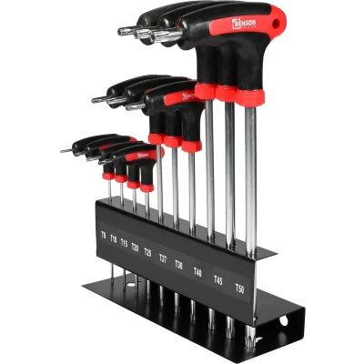 Afbeelding van Hofftech Torx Set in Handige Standaard T vorm Anti Slip 10 delig