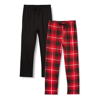 Image de FM London Lot de 2 Pyjamas Extra Chauds pour Homme Pantalon Léger, Vêtements Détente et Nuit Riche en Coton, Confortable, Coloris Assortis