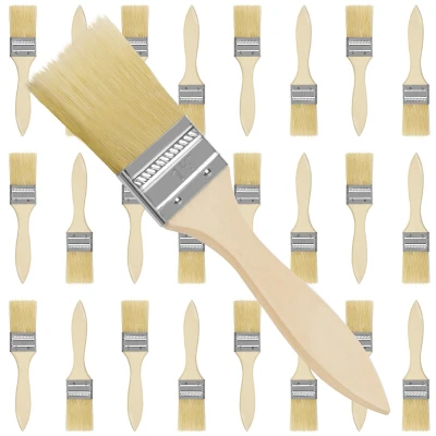 Afbeelding van Kurtzy 3,81cm Verf Kwasten (25 pak) Professionele Houten Handvatten Verfkwasten set Voor Verf, Stainen, Vernissen, Lijmen en Huis DIY