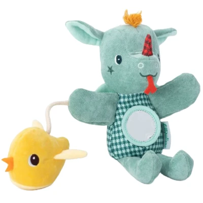 Afbeelding van Lilliputiens knuffeldraak met rammelaar joe 22 cm