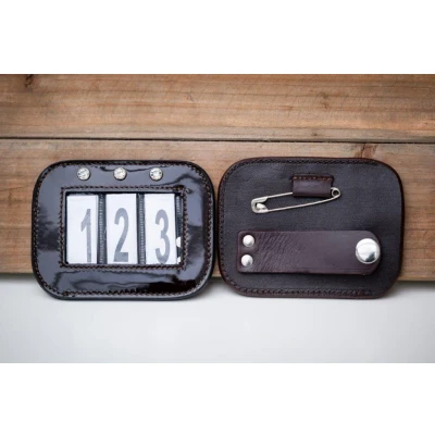 Image de HB Ruitersport Porte numéro Showtime Vernis Marron One Size