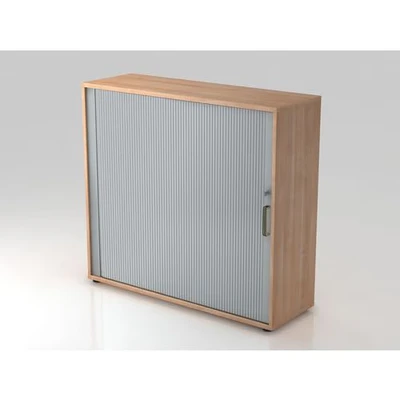 Afbeelding van Roldeurkast Walnoot/Zilver 120 x 40 110 cm Beta 1732S