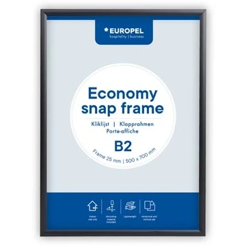 Afbeelding van Europel Clicklijst Economy, lijst 25 mm, ft B2, zwart