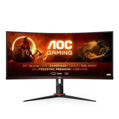 Image de Ecran PC Gaming AOC CU34G2X/BK 3440 x 1440 (UWQHD) 1 ms 34&quot; incurvé