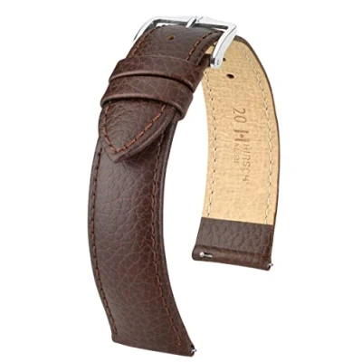 Afbeelding van HIRSCH Kansas 20 mm Buffel Unisex horlogeband, sleutelkoord