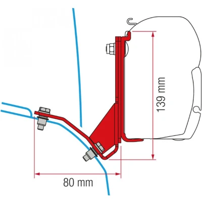 Afbeelding van Fiamma F45 Fiat Ducato Hymercar Pössl Lift Roof Adapter Kit Kleurloos Luifels Accessoires
