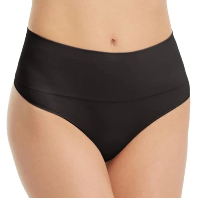 Image de SPANX Everday Shaping Thong, String Sculptant, Shapewear pour Femmes Contrôle du Ventre, Noir, XS