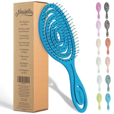 Image de Ninabella Brosse Demelante Cheveux a Femme Homme Enfant Fille Garcon pour Bouclés Lisses Crepus à Anti Noeuds Boucles ne Tire pas