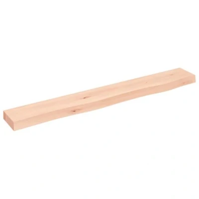 Afbeelding van Wandschap 80x10x4 cm onbehandeld massief eikenhout