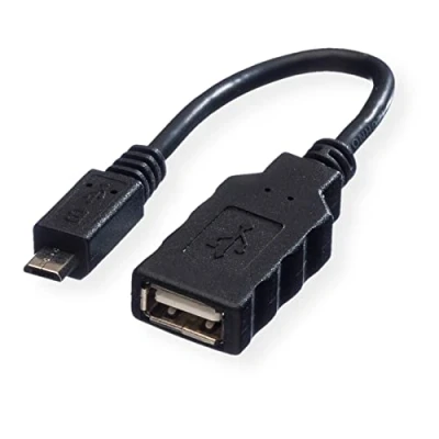 Afbeelding van ROLINE USB 2.0 Kabel, A Female Micro B Male, OTG, 0,15 m