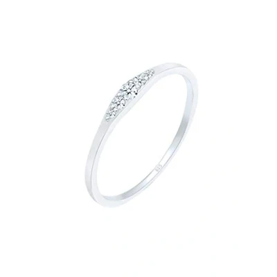 Afbeelding van Elli PREMIUM Dames Ring Verlovingsring met Diamant (0.07 ct) Bridal in 925 Sterling Zilver