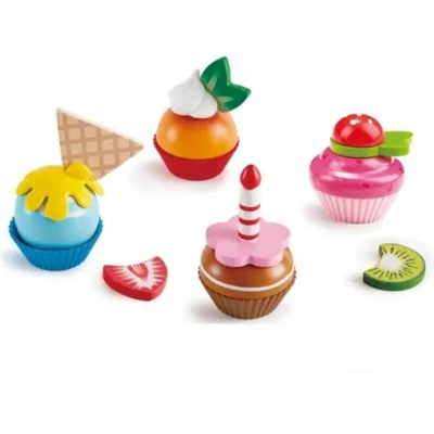 Afbeelding van Hape Cupcakes Speelset 18 delig Speelgoedeten