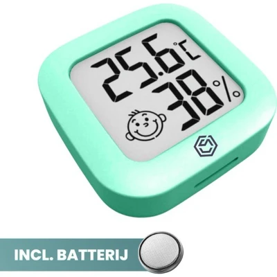 Afbeelding van Ease Electronicz Hygrometer Weerstation Luchtvochtigheidsmeter Thermometer Voor Binnen Incl. Batterij en Plakstrip